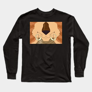 Tan Whisker Noodle Face Long Sleeve T-Shirt